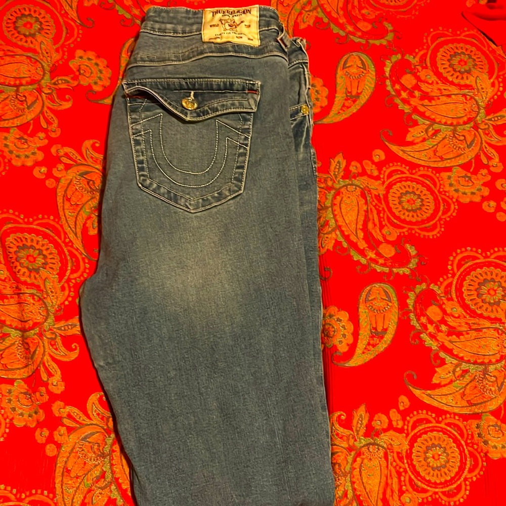 True Religion Blue Straight Leg Jeans